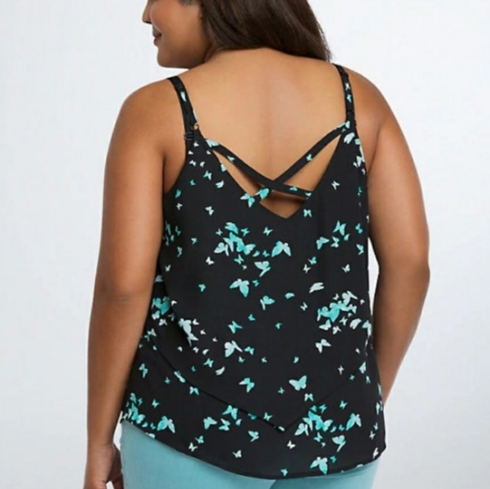 Torrid butterfly double layer tank top - Picture 4 of 5